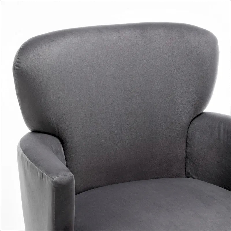 Fauteuil d'appoint tendance en velours avec pieds en métal doré de US Pride Furniture