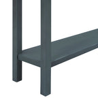 Console rustique d'entrée, table d'appoint de 152 cm de long avec deux tiroirs de tailles différentes et une étagère inférieure pour le rangement