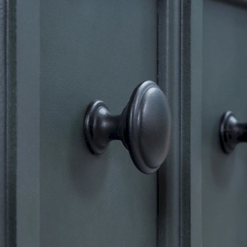 Console rustique d'entrée, table d'appoint de 152 cm de long avec deux tiroirs de tailles différentes et une étagère inférieure pour le rangement