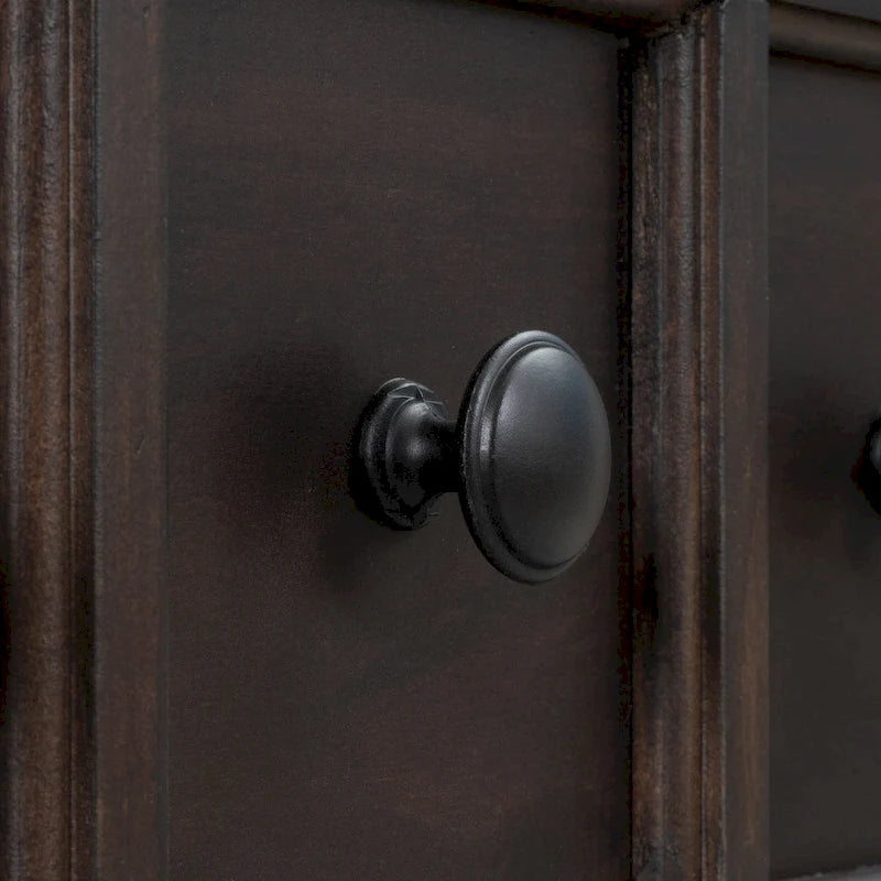 Console rustique d'entrée, table d'appoint de 152 cm de long avec deux tiroirs de tailles différentes et une étagère inférieure pour le rangement