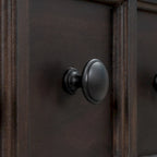 Console rustique d'entrée, table d'appoint de 152 cm de long avec deux tiroirs de tailles différentes et une étagère inférieure pour le rangement