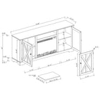 Meuble TV style ferme de 70 pouces pour téléviseurs jusqu'à 75 pouces - 70 pouces de largeur