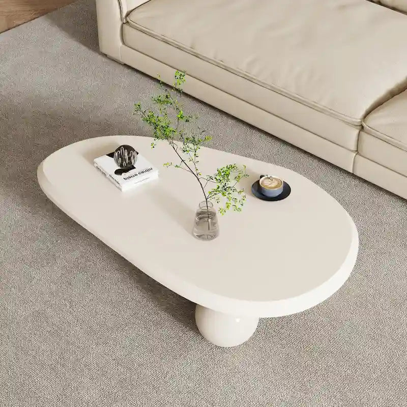 Table basse moderne en bois de 51 cm avec 3 pieds boule