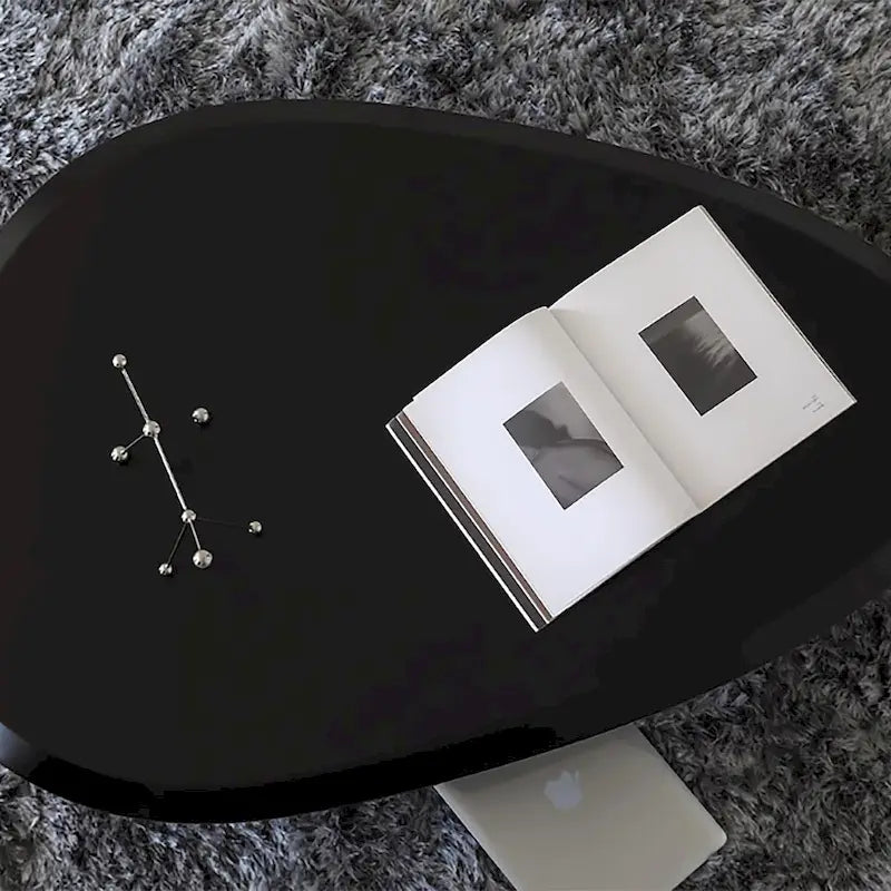 Table basse moderne en bois de 51 cm avec 3 pieds boule