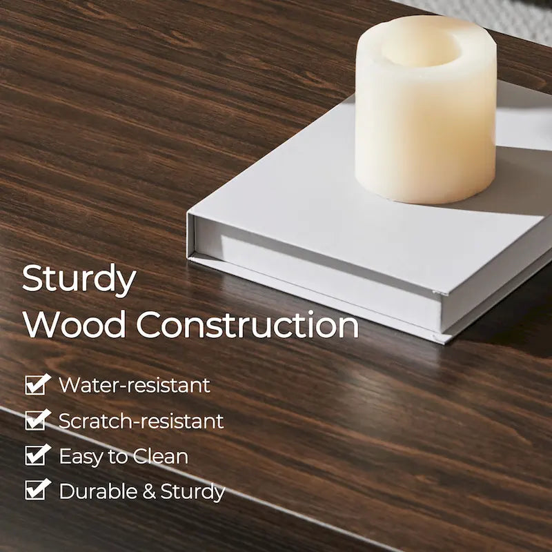 Table basse Yaheetech 47,5 pouces avec plateau relevable, compartiment caché et étagère ouverte