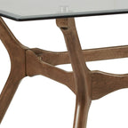 Table de salle à manger rectangulaire Nadine, finition noyer foncé, style Mid-Century, par iNSPIRE Q Modern