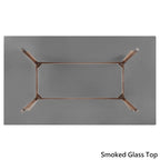 Table de salle à manger rectangulaire Nadine, finition noyer foncé, style Mid-Century, par iNSPIRE Q Modern