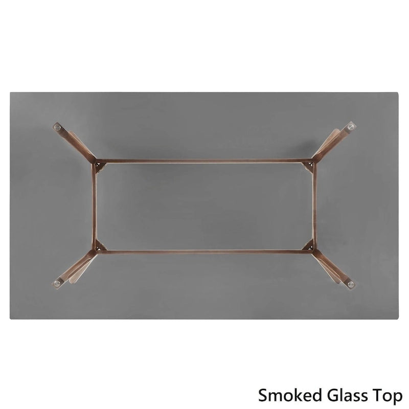 Table de salle à manger rectangulaire Nadine, finition noyer foncé, style Mid-Century, par iNSPIRE Q Modern