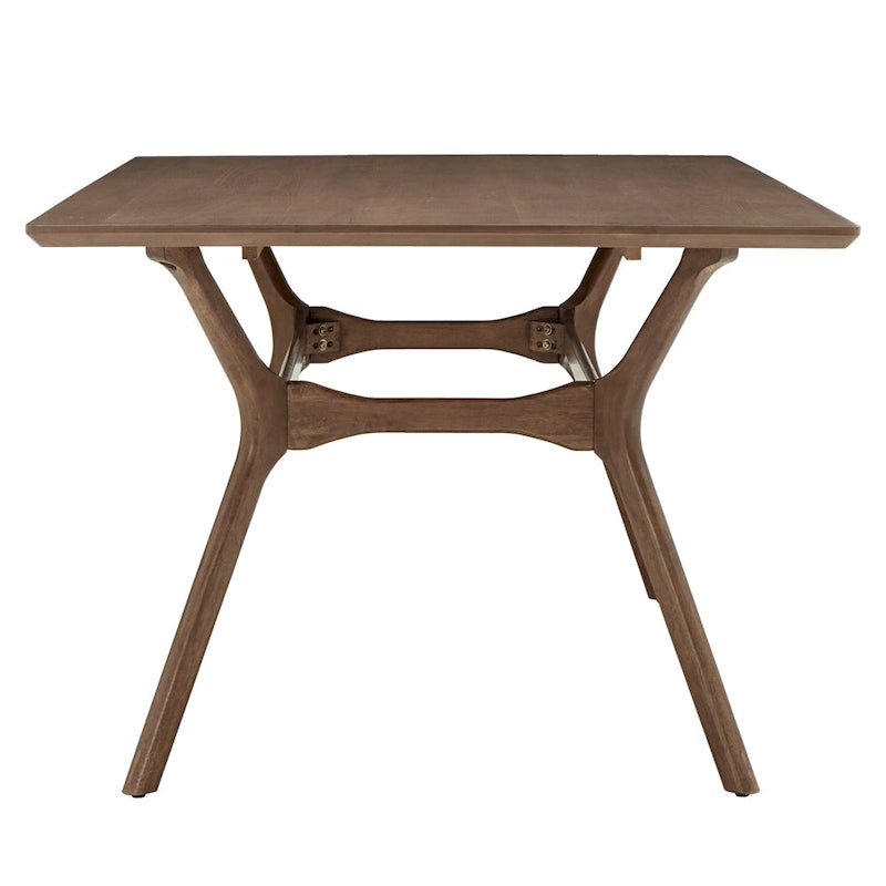 Table de salle à manger rectangulaire Nadine, finition noyer foncé, style Mid-Century, par iNSPIRE Q Modern