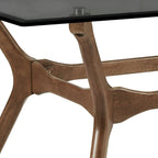 Table de salle à manger rectangulaire Nadine, finition noyer foncé, style Mid-Century, par iNSPIRE Q Modern