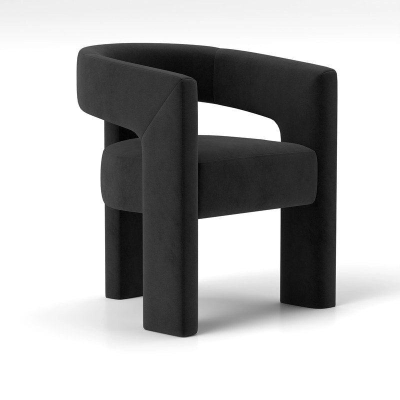 SEYNAR Chaise de salle à manger moderne et glamour en velours, ensemble de 2 chaises d'appoint à dossier ouvert