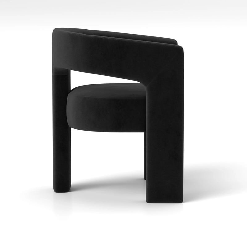 SEYNAR Chaise de salle à manger moderne et glamour en velours, ensemble de 2 chaises d'appoint à dossier ouvert