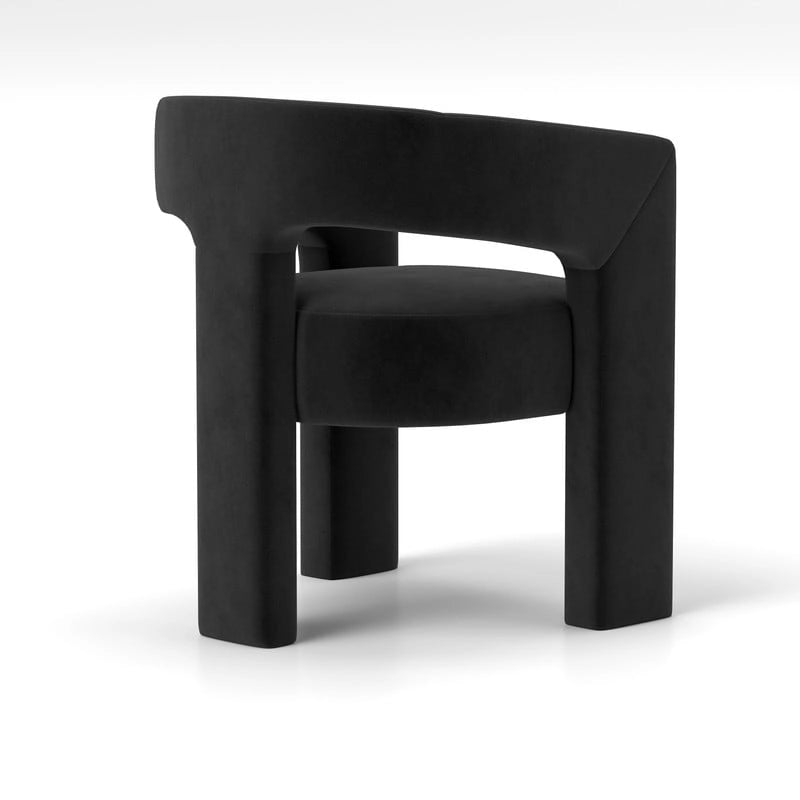 SEYNAR Chaise de salle à manger moderne et glamour en velours, ensemble de 2 chaises d'appoint à dossier ouvert