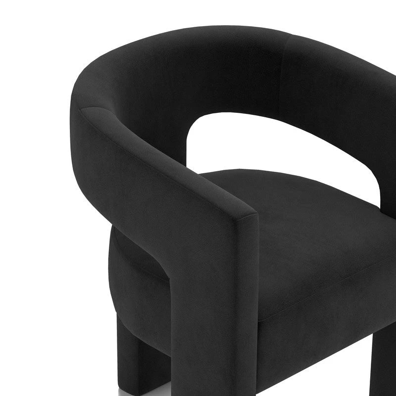 SEYNAR Chaise de salle à manger moderne et glamour en velours, ensemble de 2 chaises d'appoint à dossier ouvert