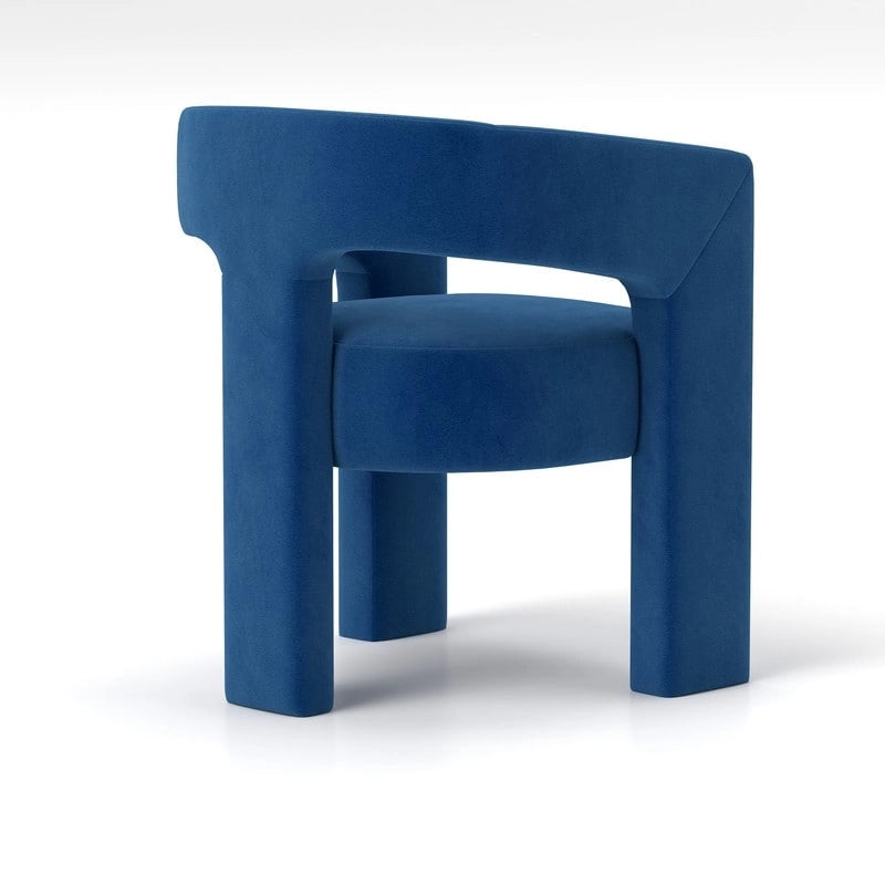 SEYNAR Chaise de salle à manger moderne et glamour en velours, ensemble de 2 chaises d'appoint à dossier ouvert