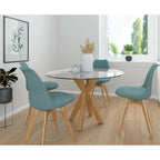 Ren Home Jumi Glass Dining Table - Oak