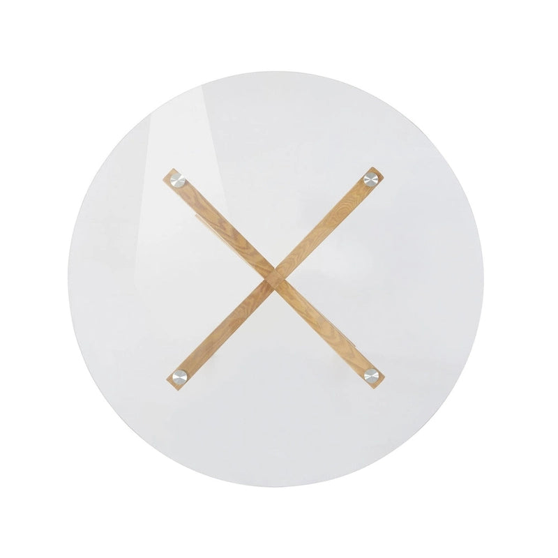 Table de salle à manger en verre Jumi de Ren Home - Chêne