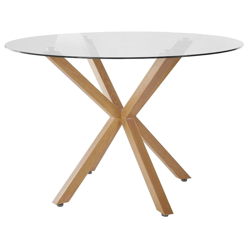 Table de salle à manger en verre Jumi de Ren Home - Chêne