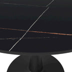 Table de salle à manger ronde LeisureMod, plateau en pierre frittée de 40 pouces