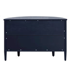 Meuble de rangement au design incurvé avec étagères et tiroir réglables