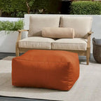 Pouf d'extérieur Sorra Home Sunbrella à bords francs