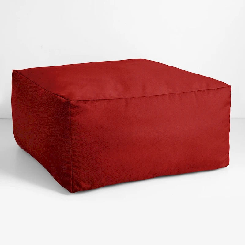 Pouf d'extérieur Sorra Home Sunbrella à bords francs