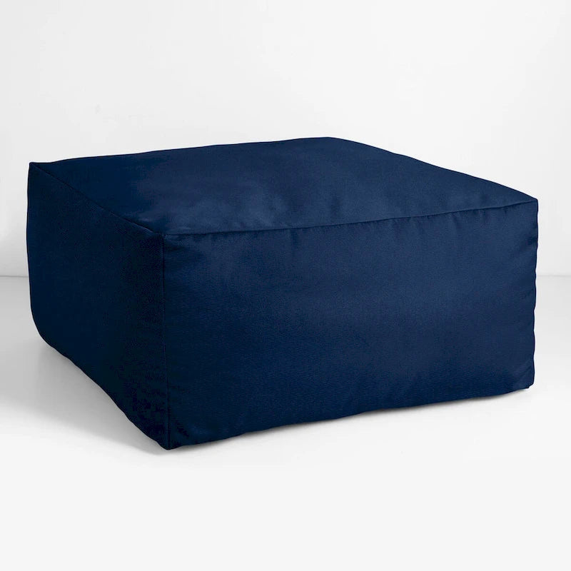 Pouf d'extérieur Sorra Home Sunbrella à bords francs