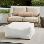 Pouf d'extérieur Sorra Home Sunbrella à bords francs