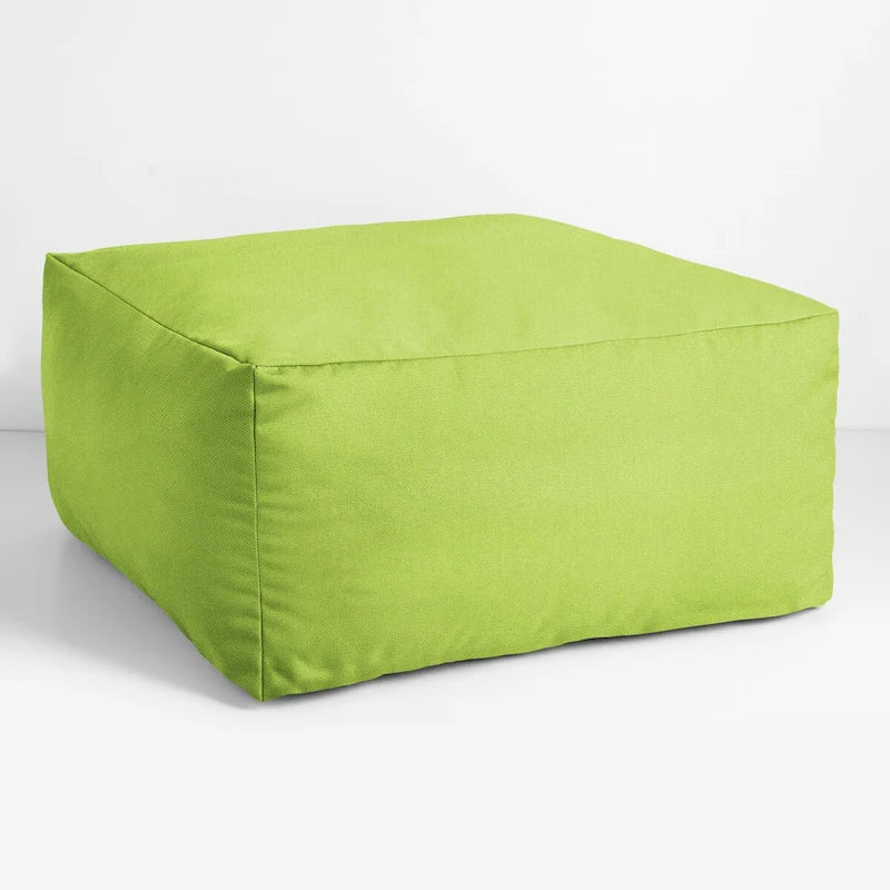 Pouf d'extérieur Sorra Home Sunbrella à bords francs