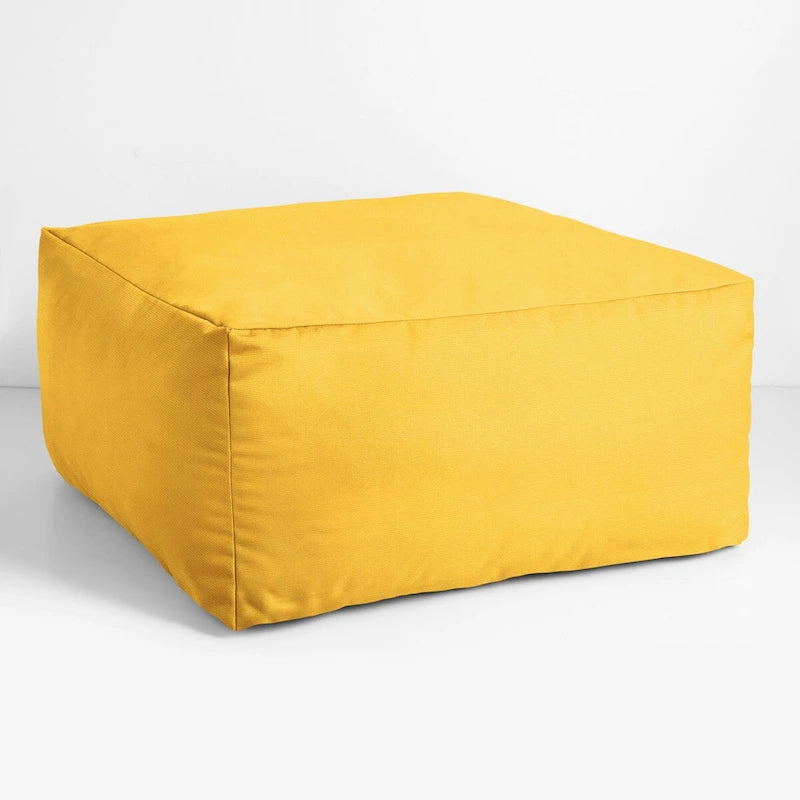 Pouf d'extérieur Sorra Home Sunbrella à bords francs