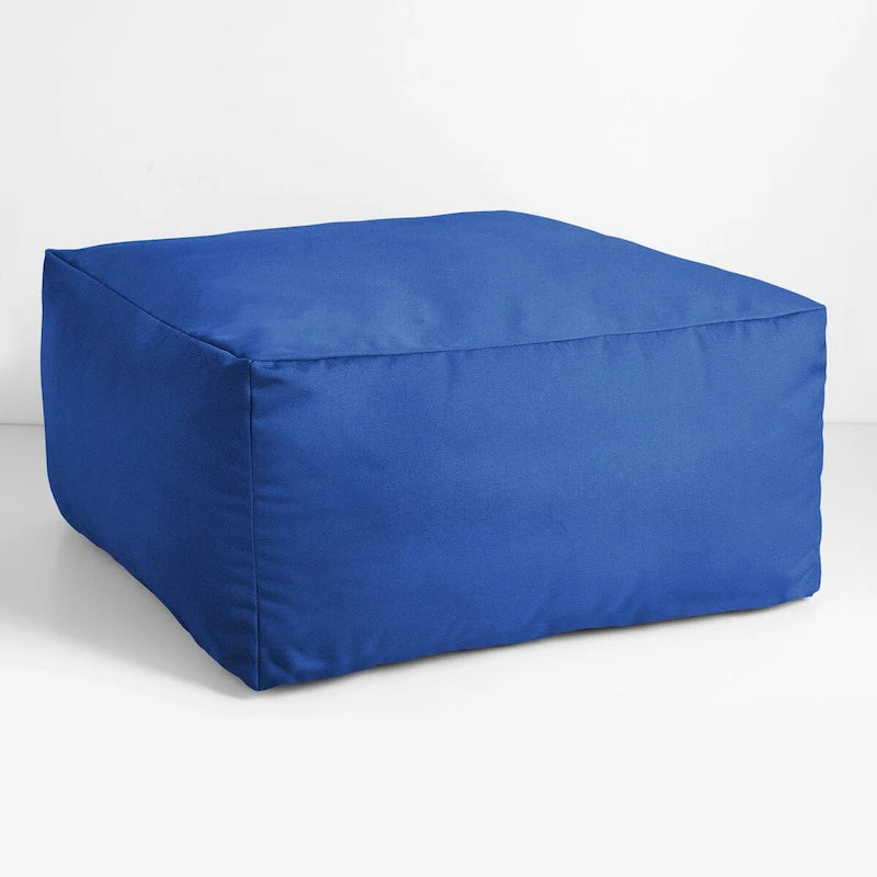 Pouf d'extérieur Sorra Home Sunbrella à bords francs