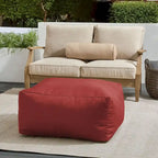 Pouf d'extérieur Sorra Home Sunbrella à bords francs