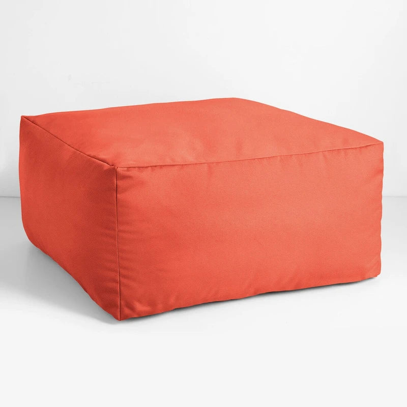 Pouf d'extérieur Sorra Home Sunbrella à bords francs