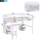 Lit mezzanine Nestfair pleine grandeur avec bureau et armoires