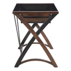 Bureau de 48 pouces avec plateau en verre et rangement