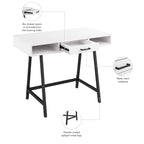 Bureau d'ordinateur Bush Furniture Steele 40W avec rangement