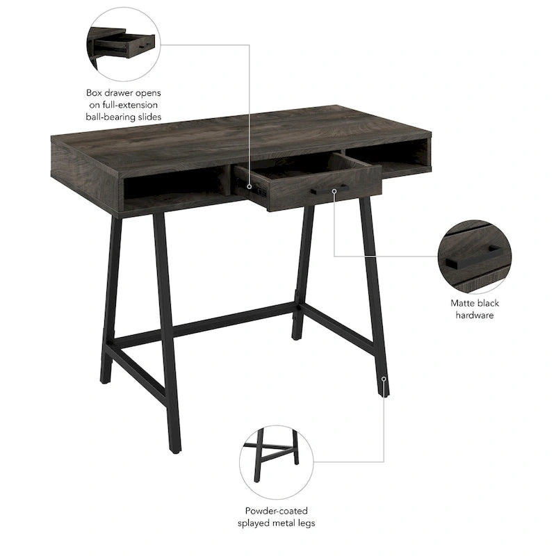 Bureau d'ordinateur Bush Furniture Steele 40W avec rangement