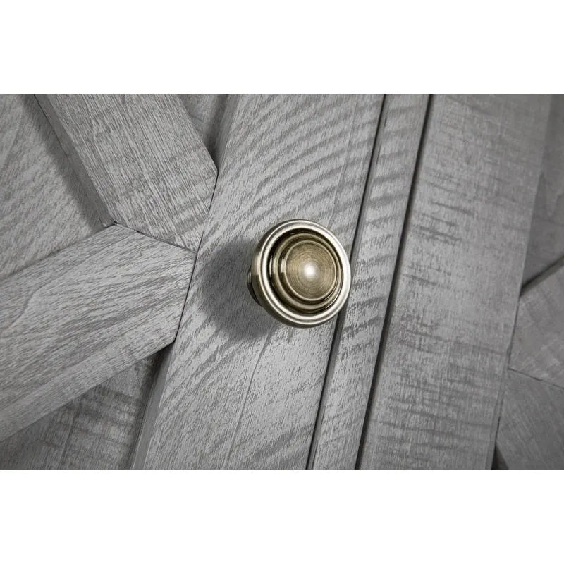 Meuble TV rustique en bois naturel de 122 cm (48 po) - Compatible avec les téléviseurs jusqu'à 140 cm (55 po)