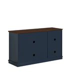 Meuble TV rustique en bois naturel de 122 cm (48 po) - Compatible avec les téléviseurs jusqu'à 140 cm (55 po)