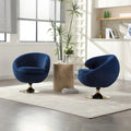 HOMEFUN Fauteuils d'appoint pivotants à 360° en velours, modèle Cuddle Barrel, lot de 2