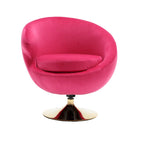 HOMEFUN Fauteuils d'appoint pivotants à 360° en velours, modèle Cuddle Barrel, lot de 2