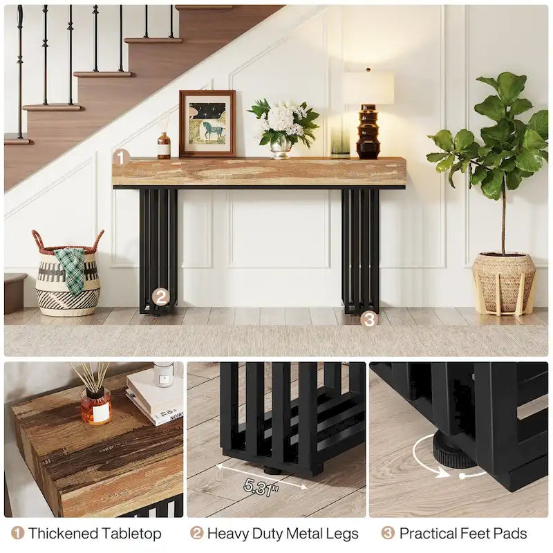 Console de 55 pouces pour canapé, table d'entrée