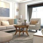 32inch Wood Round Coffee Table