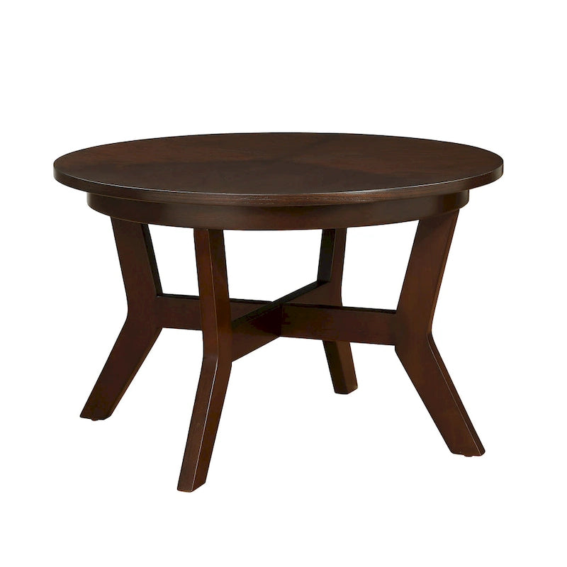 Table basse ronde en bois de 32 pouces