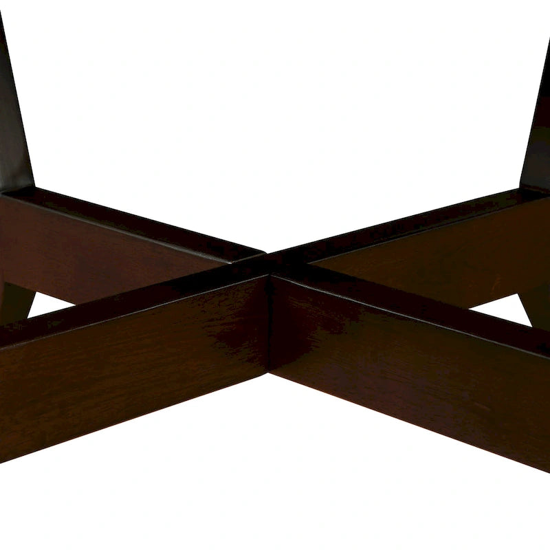 Table basse ronde en bois de 32 pouces