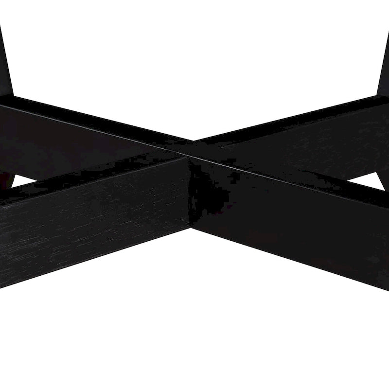 Table basse ronde en bois de 32 pouces