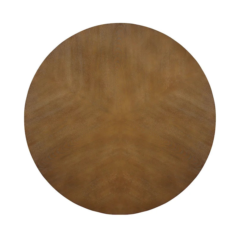 Table basse ronde en bois de 32 pouces