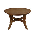 Table basse ronde en bois de 32 pouces