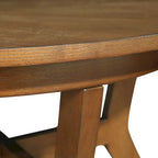 Table basse ronde en bois de 32 pouces