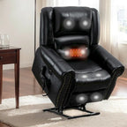 Fauteuils releveurs à double moteur en cuir véritable, massage et chauffage, ports USB